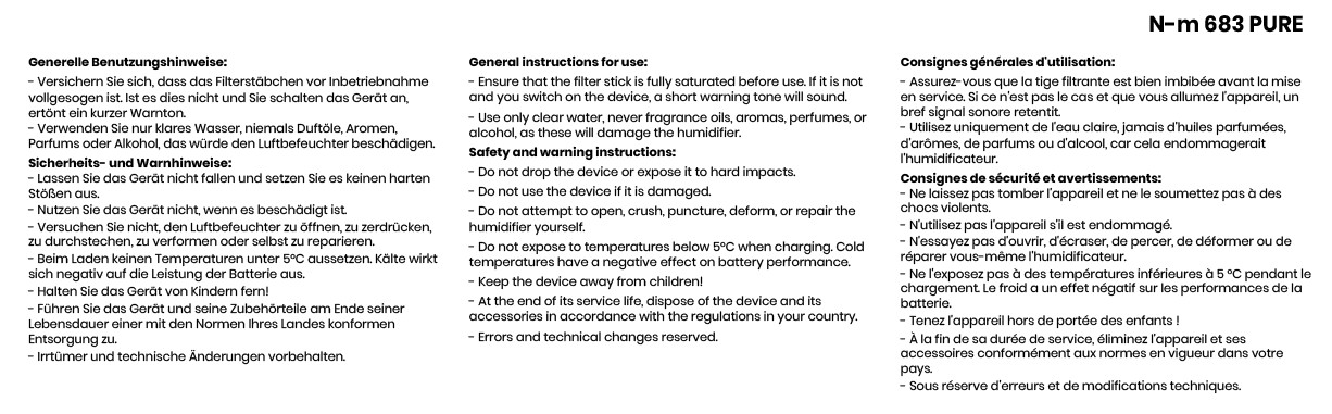 PURE tankless humidifier