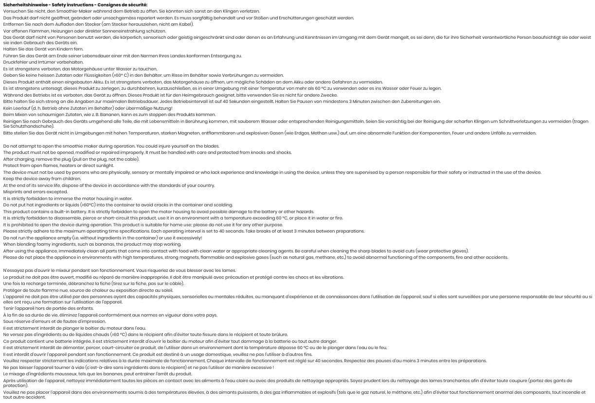 SMOOTHIE Mobiler Blender