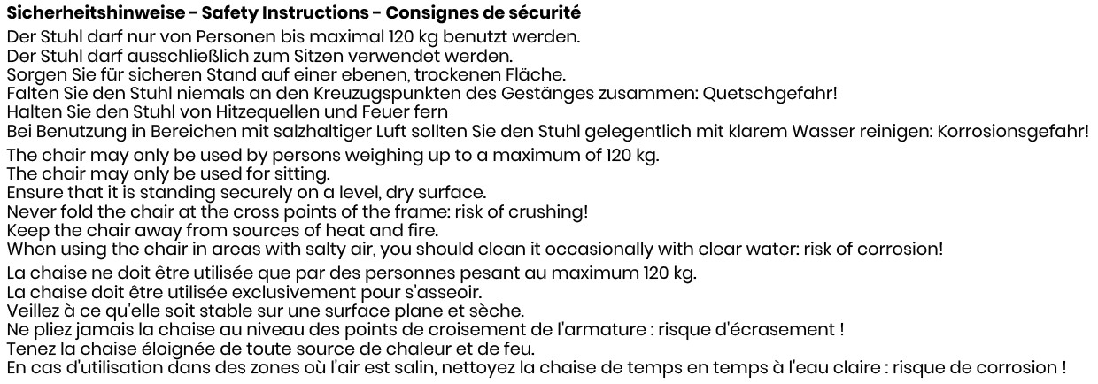 SIT Faltbarer Campingsessel