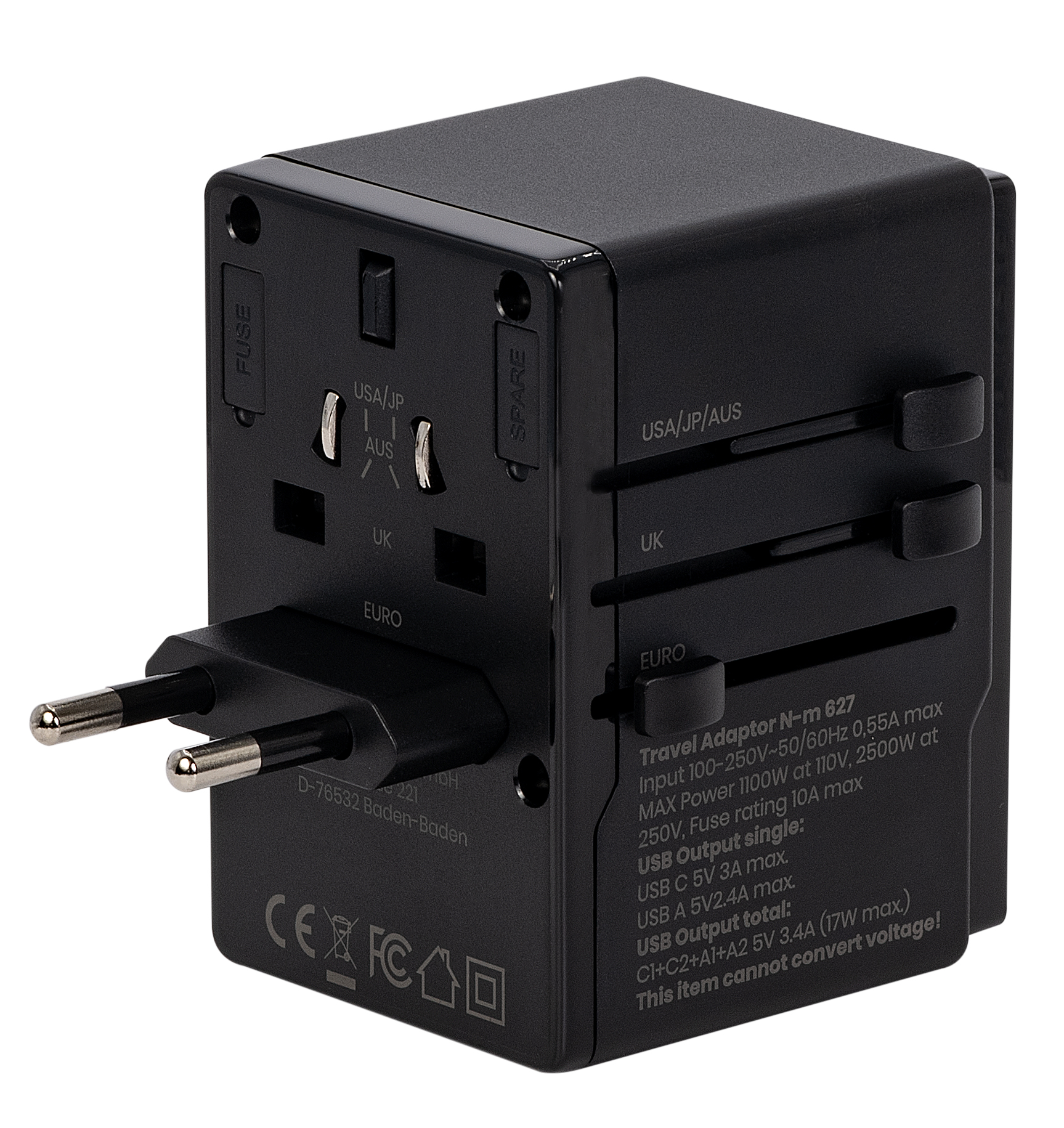 TRAVELER travel adapter for the sockets of this world