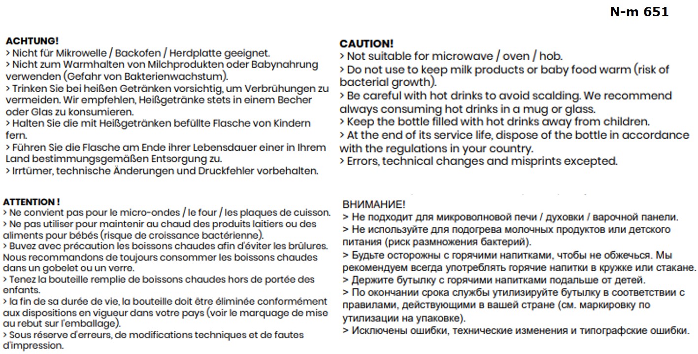 TRIO 500 ml Vakuumflasche aus gebürstetem Edelstahl