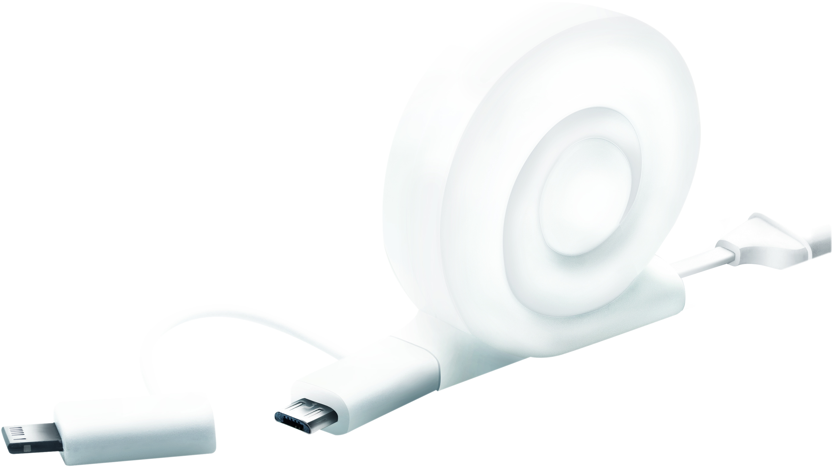 Snail 2-in-1 Micro USB cable with MFI iPhone 5/6 adapter, retractable