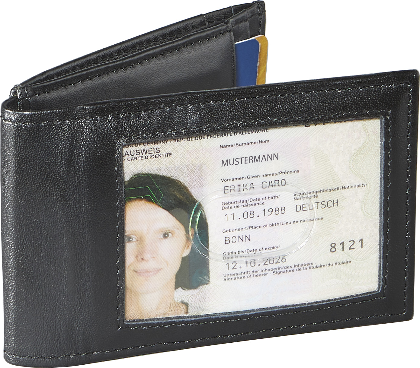 SNAP! Magnetic RFID leather wallet for credit cards
